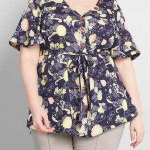 Modcloth Floral Top